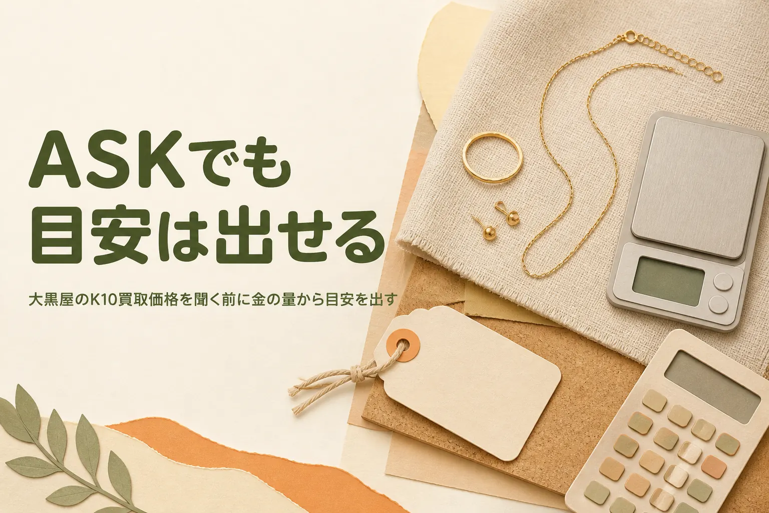 大黒屋のK10買取価格と価格表のASKの意味を紹介する記事のアイキャッチ