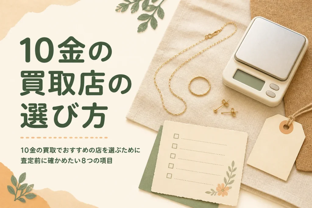 10金の買取でおすすめの店の選び方を紹介する記事のアイキャッチ