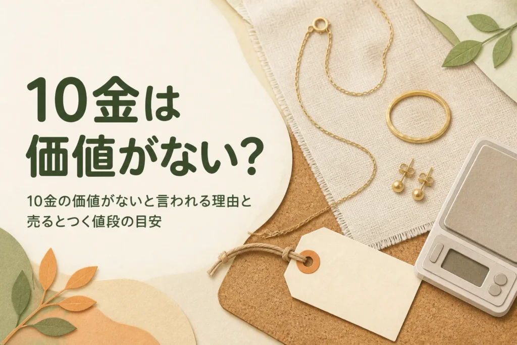 10金は価値がないと言われる理由と売る時の値段を説明する記事のアイキャッチ