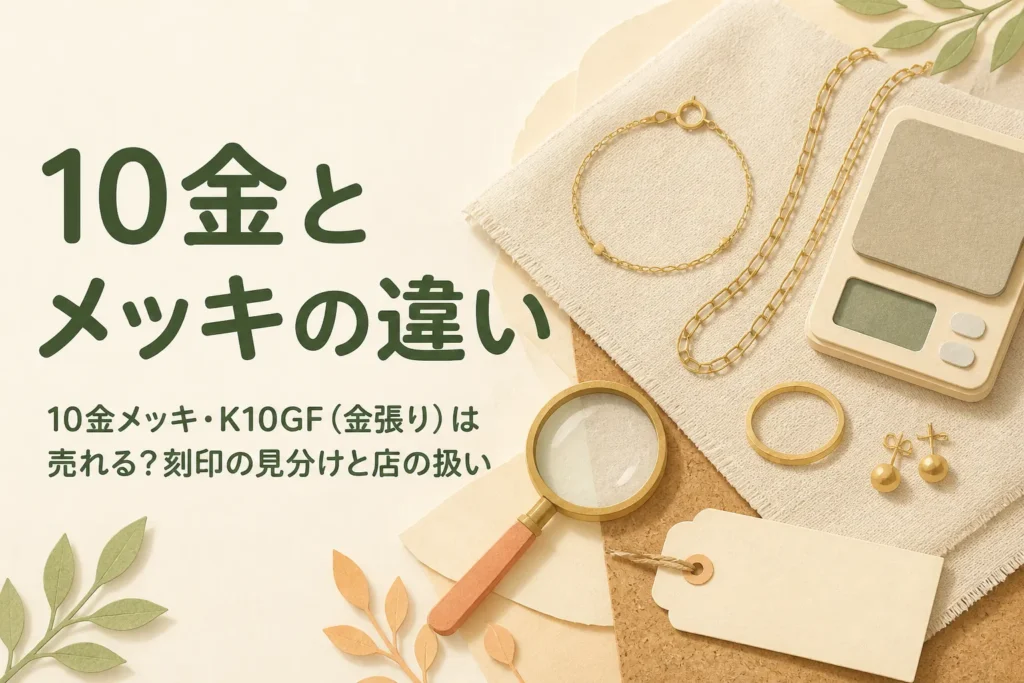 10金メッキや金張りが売れるかを説明する記事のアイキャッチ