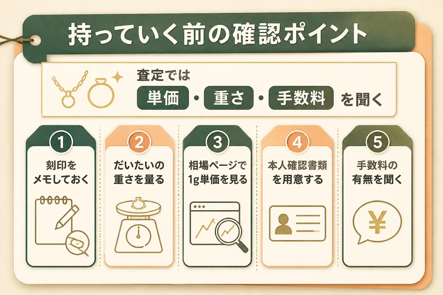 なんぼやで10金を売る前に確かめたいポイントの図解