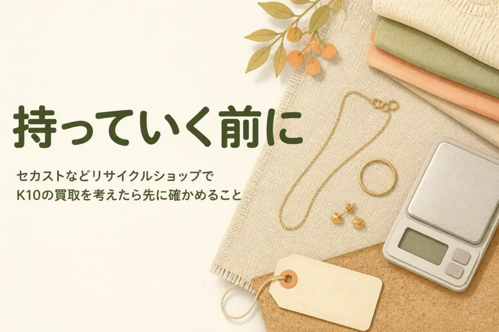 リサイクルショップでK10を売る前に確かめることを紹介する記事のアイキャッチ