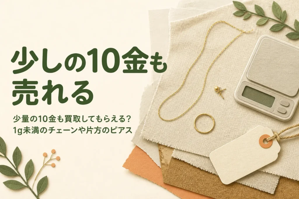 少量の10金の買取について説明する記事のアイキャッチ
