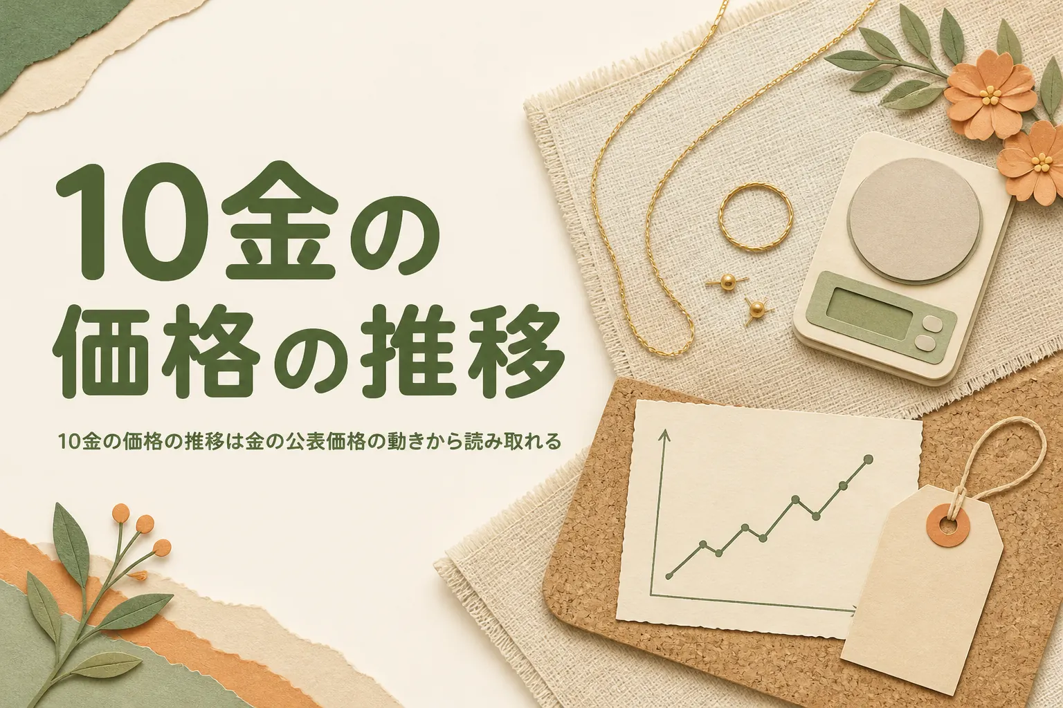 10金の価格の推移と金の公表価格の関係を表したアイキャッチ