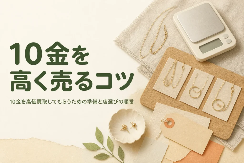 10金を高価買取してもらうコツを紹介する記事のアイキャッチ