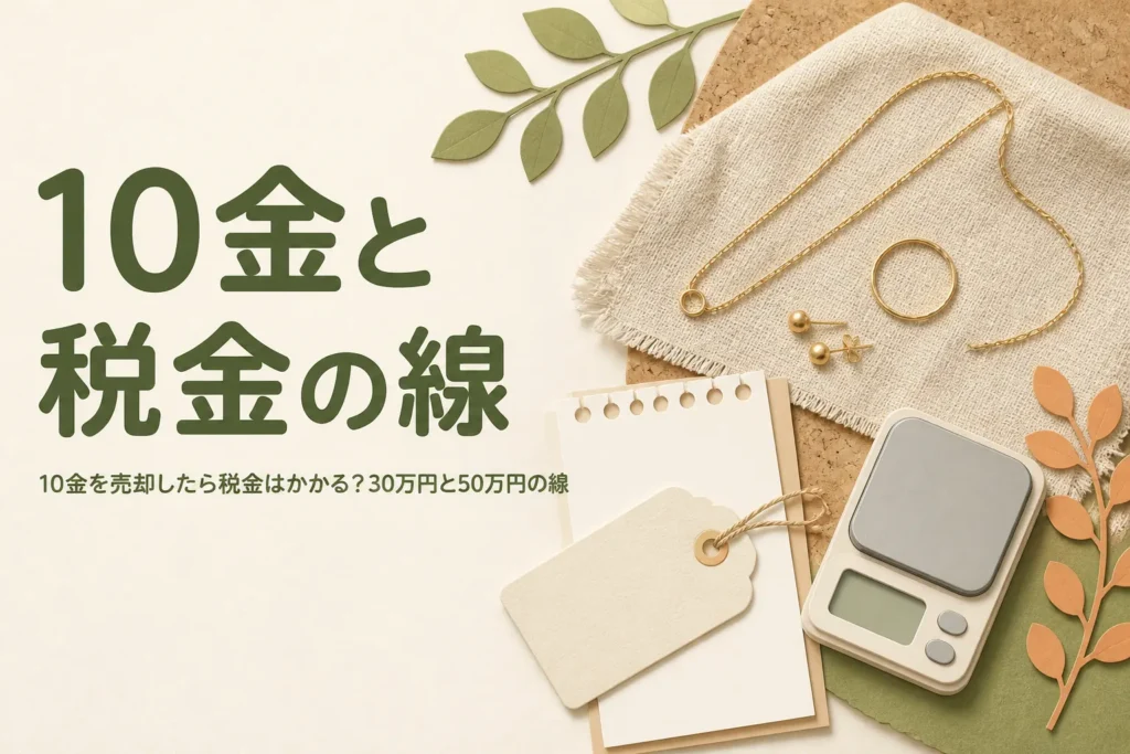 10金を売却した時の税金を説明する記事のアイキャッチ
